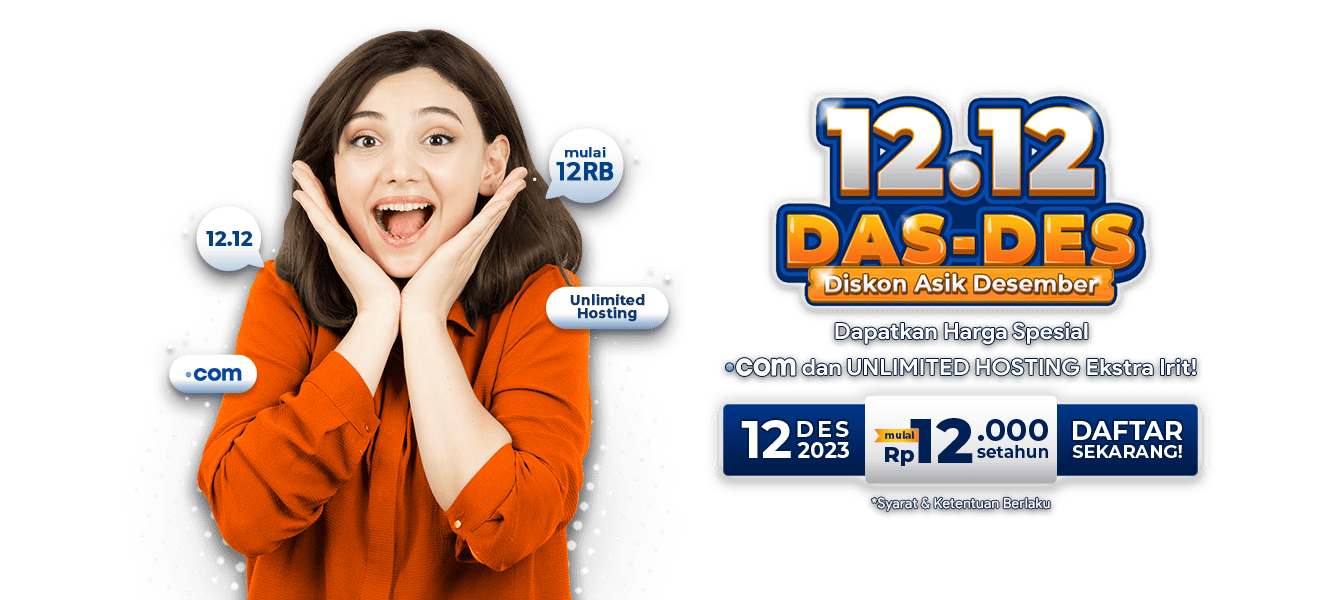 Promo .COM 12.12 DAS-DES - Rumahweb Indonesia